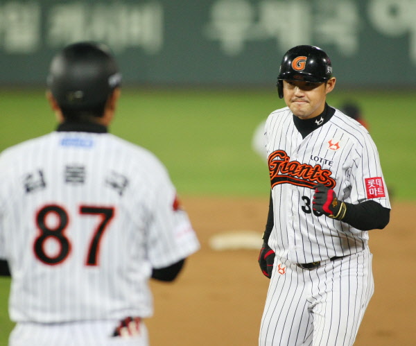 6회 적시타로 동점을 만드는 상황